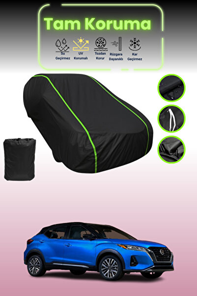 Dokaca Neo غطاء حماية للسيارة من القماش الأسود اللامع قماش مجدّل نيسان كيكس 2016 - 2021 متوافق مع غطاء حماية السيارة من القماش