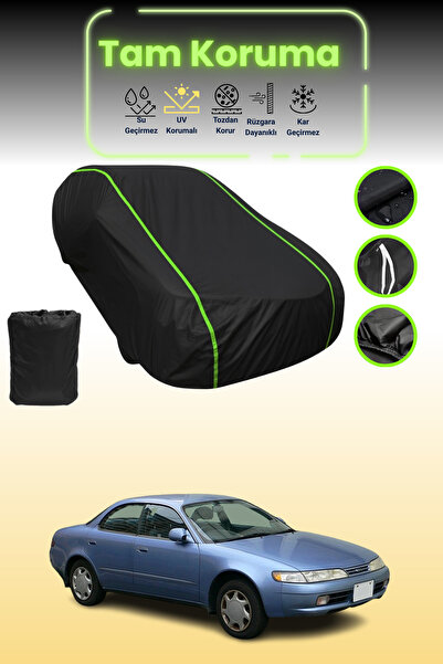 Dokaca Neo غطاء حماية للسيارة من القماش الأسود اللامع قماش مجدّل تويوتا سبرينتر مارينو متوافق مع غطاء حماية السيارة من القماش