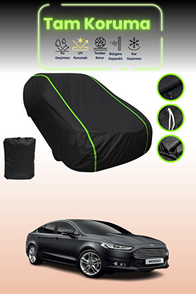 Dokaca Neo غطاء حماية للسيارة من القماش الأسود اللامع قماش مجدّل فورد مونديو ...