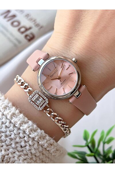 Ferrucci Women's Wristwatch+Bracelet Special Series Leather Cord Vs.Blkt.0742