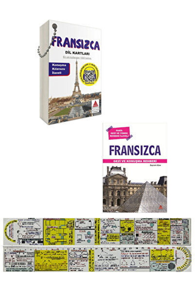 Delta Kültür Yayınevi Fransızca Dil Kartları + Fransızca Gezi ve Konuşma Rehb...