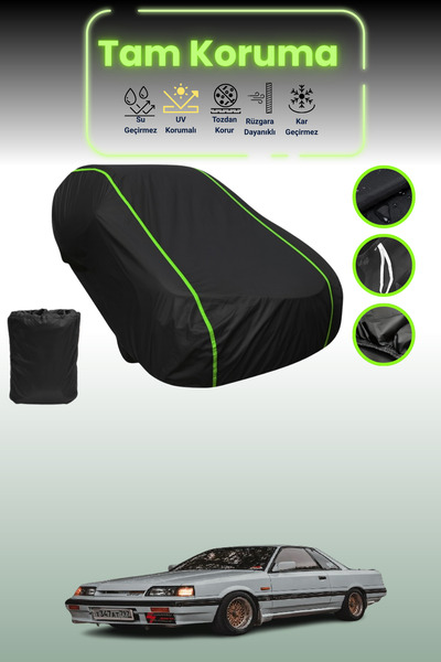 Dokaca Neo غطاء حماية للسيارة من القماش الأسود اللامع قماش مجدّل نيسان سكايلا...