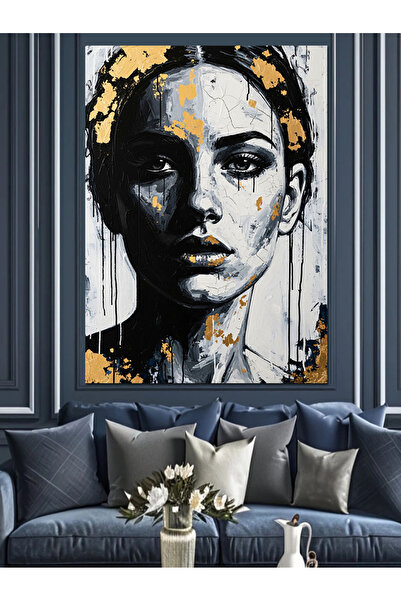 KanvasSepeti Αφηρημένη Γυναικεία Τέχνη Υψηλής ποιότητας ελαιογραφία Με υφή Κα...