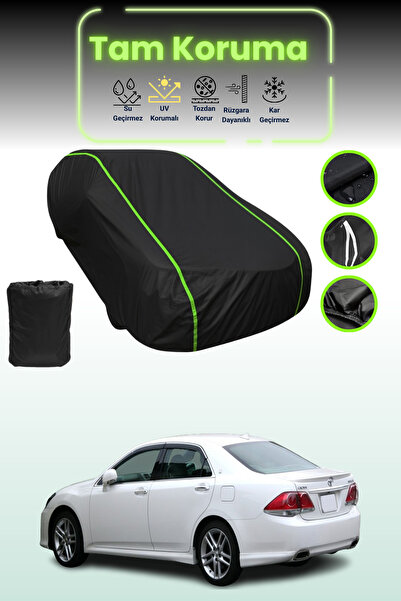 Dokaca Neo غطاء حماية للسيارة من القماش الأسود اللامع قماش مجدّل تويوتا كراون...