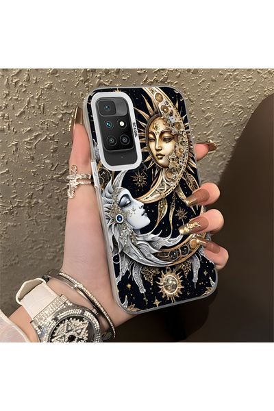 Hontinga حافظة متوافقة مع هاتف Xiaomi Redmi 10، حافظة صلبة مضادة للسقوط على ش...