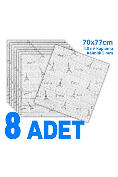 HORECA MARKET 3D Kendinden Yapışkanlı Duvar Kağıdı Strafor Köpük Paris 70x77 ...
