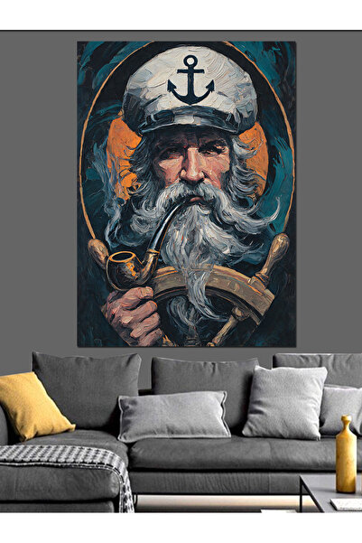 KanvasSepeti Bearded Sailor Υψηλής ποιότητας ελαιογραφία Με υφή Καμβάς Καμβάς...
