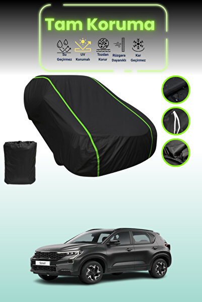 Dokaca Neo غطاء حماية للسيارة من القماش الأسود المتوافق مع سيارة كيا سونيت قماش مجدّل