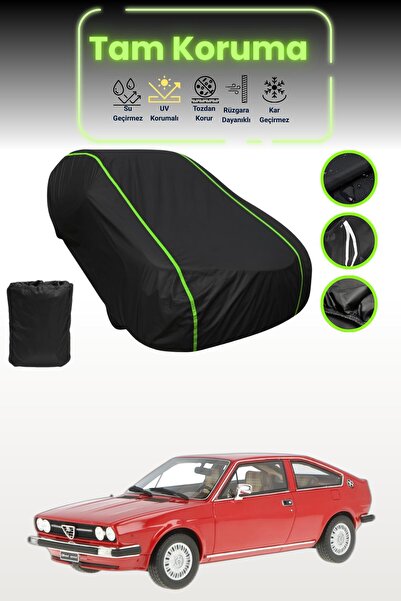 Dokaca Neo غطاء حماية للسيارة من القماش الأسود اللامع قماش مجدّل ألفا روميو أ...