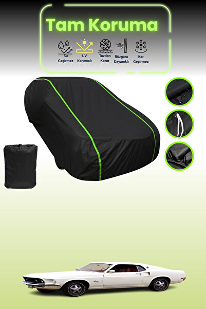 Dokaca Neo غطاء حماية للسيارة من القماش الأسود اللامع قماش مجدّل فورد موستانج...