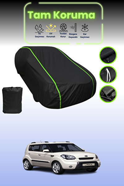 Dokaca Neo غطاء حماية للسيارة من القماش الأسود النيون قماش مجدّل كيا سول 2008...