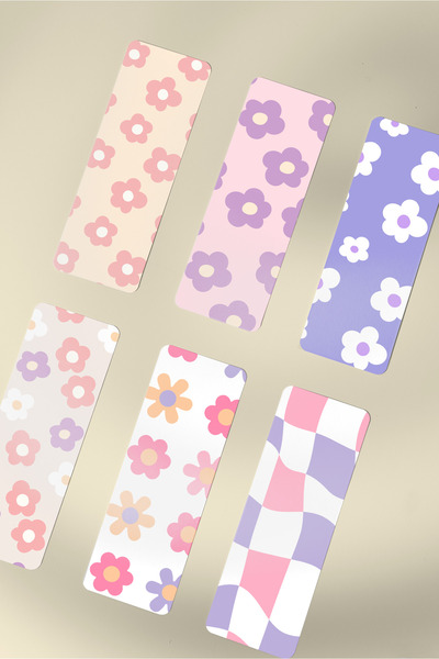 tinystoriestr مجموعة من 6 فواصل كتب ملونة ذات تصميم موضوعي