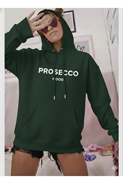 CAST COLLECTİON Hanorac verde Prosecco cu imprimeu în relief pentru femei