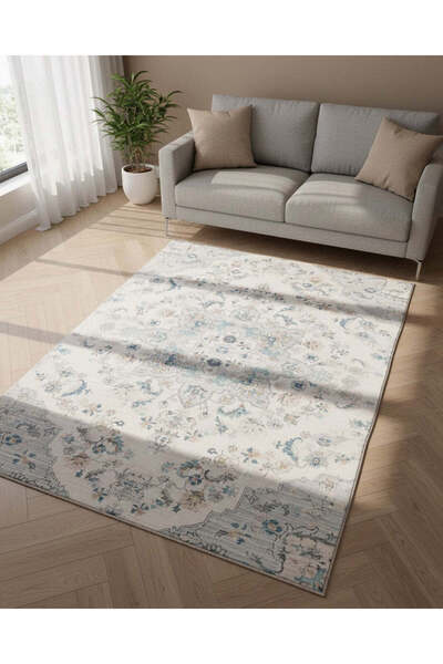 REDTAG Multicolour Floral Printed Rug