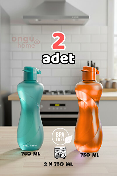 ongu home 2'li Yıkanabilir Su Matarası Akıtmaz Su Matarası Okul Suluğu Sporcu...