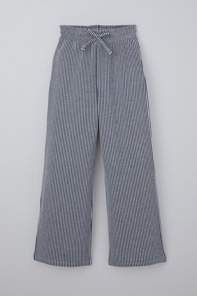 Breeze Παντελόνι για κορίτσια με ριγέ φιόγκο και αξεσουάρ με κορδόνια, λεπτομέρεια από λάστιχο στη μέση, ηλικία 4-8 ετών, μικτό χρώμα