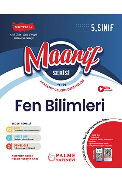 Palme Yayınevi PALME 5.SINIF MAARİF SERİSİ FEN BİLİMLERİ HAFTALIK DENEME (41 ...