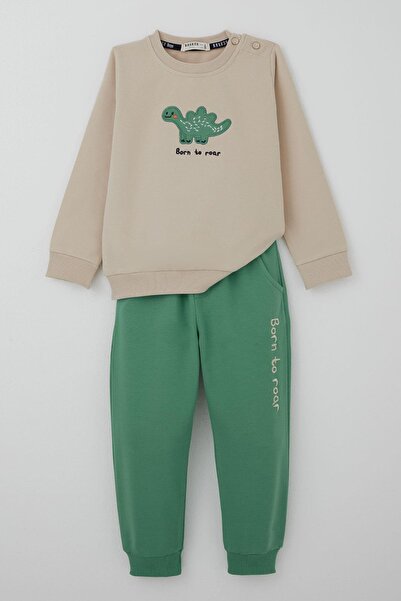 Breeze طقم رياضي للأطفال الذكور مع تطريز ديناصور لطيف، من 9 أشهر إلى 3 سنوات،...