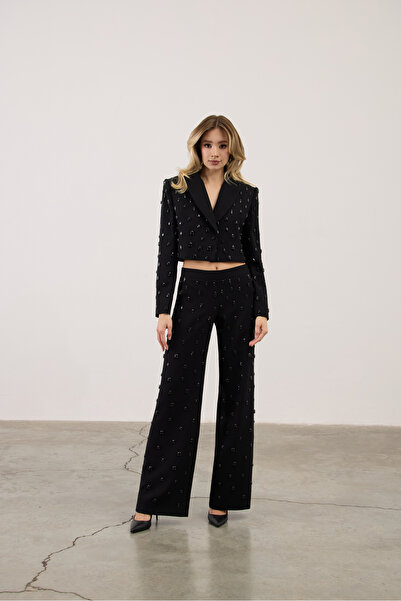 Angle Create Aura Oversize Crop Taşlı Ceket