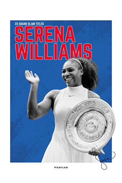 Pixaflair - Serena Williams - Tenis - Çerçevesiz Poster