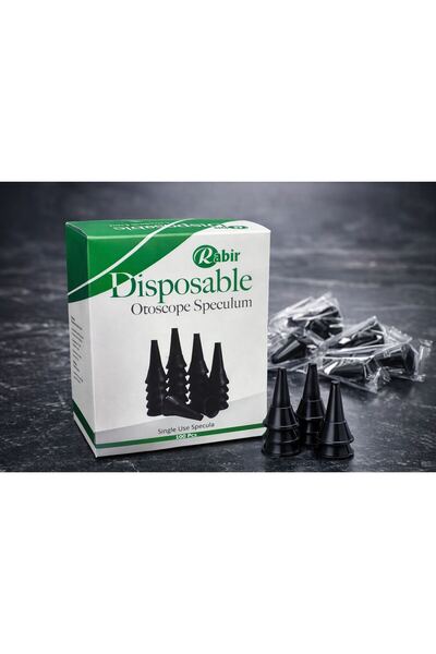 RABIR Tek Kullanımlık Otoskop Spekulumu 100 Adet Kulak Muayene Ucu Disposable...