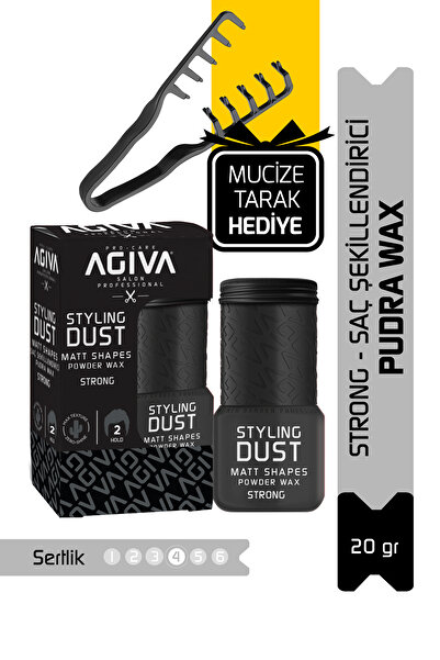Agiva Saç Şekillendirici Pudra Wax Strong-02 Mucize Tarak Hediye