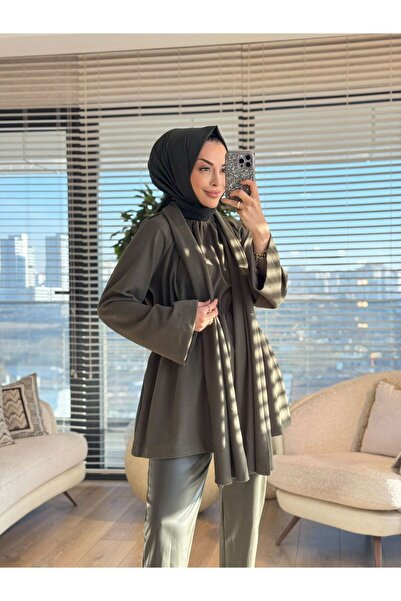 ALANURMODA 3158 Τουνίκ με λεπτομέρεια σε σχήμα φουλάρι και κορδόνι στη μέση