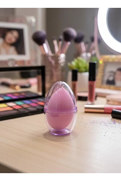 Miniso Yumurta Kapsüllü Makyaj Süngeri (Mor)