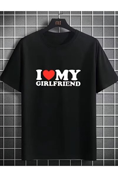 LELVANİ Μπλουζάκι με στάμπα με σχέδιο καρδιάς  "I MY GIRLFRIEND "