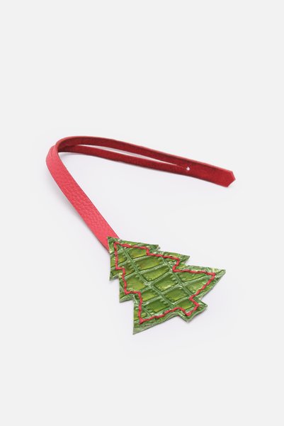 MAFİ Hand Made Christmas Special Gift Pine Tree Green & Red Bag Charm Green Red