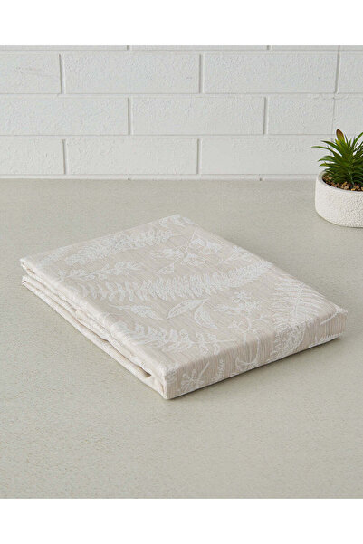 REDTAG Beige Floral Jacquard Tablecloth