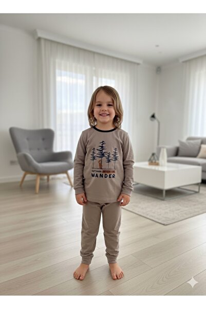 FAMES PİJAMA Set de pijamale confortabile cu mâneci lungi pentru copii