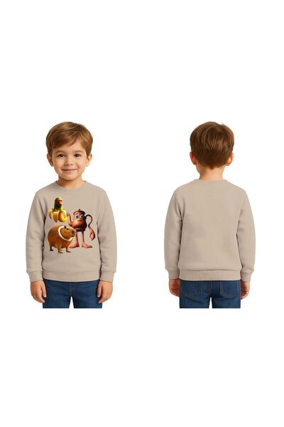 SEDİRLİ Unisex Braınrot cu imprimeu Copii Swae tricou 3 fire cu borduri