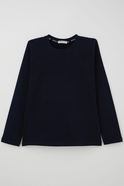 Breeze Μακρυμάνικο μπλουζάκι για αγόρια Basic 5-14 ετών, Navy Blue