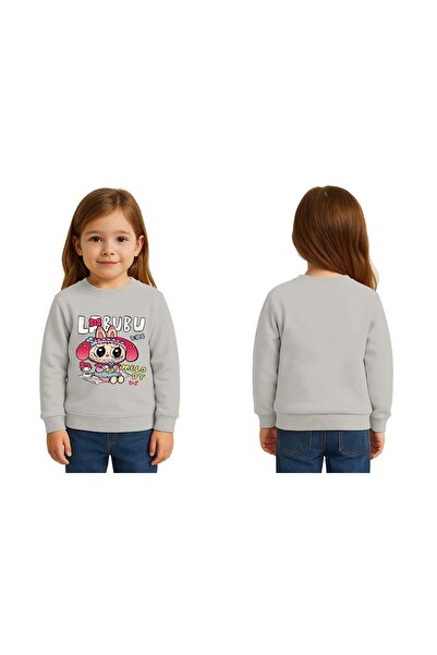 SEDİRLİ Unisex Labubu cu imprimeu Copii Swae tricou 3 fire cu borduri