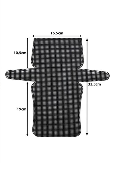 Otto Plastik Çanta Kanvas - Siyah - Küçük Boy (16,5x33,5cm) - 1 adet - DIY Çanta Aksesuarı