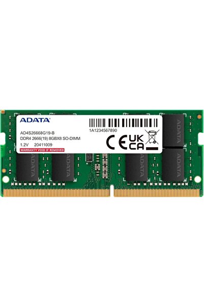 Adata ذاكرة وصول عشوائي (RAM) من نوع SO-DIMM سعة 8 جيجابايت من نوع DDR4 بتردد 2666 ميجاهرتز