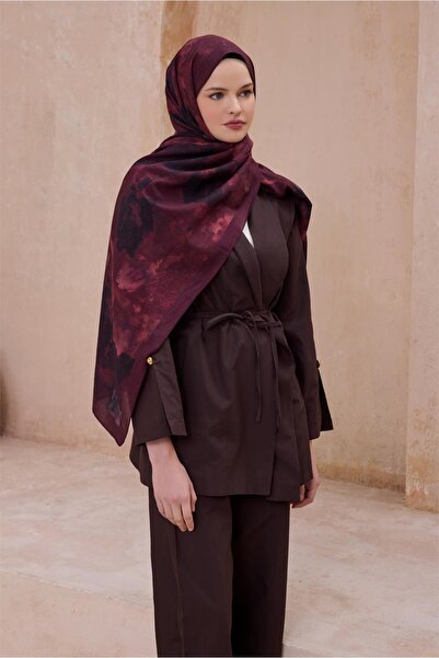 Belli FRESH ÇİÇEK DESEN KIRMIZI VİNTAGE ŞAL 1