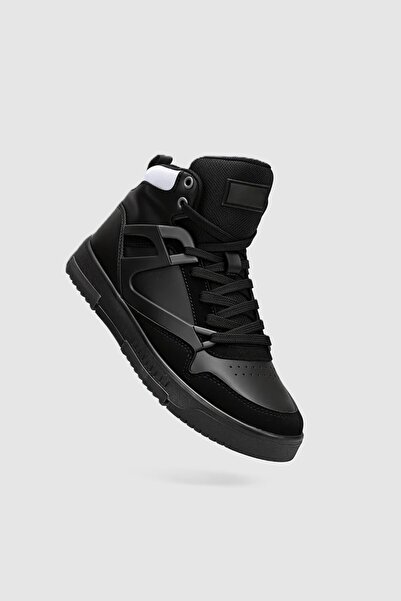 Zerenyus 2263 Premium Men's Comfort High-Top Basketball Sneaker Boots Black