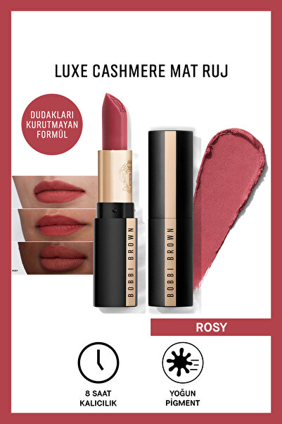 BOBBI BROWN Luxe Cashmere Mat Ruj - Rosy