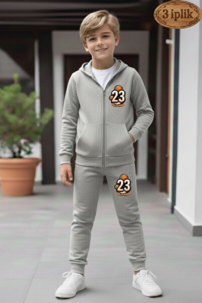 armicem Σετ αθλητικής φόρμας για αγόρια 23 με τύπωμα με κουκούλα 3 νήματα Σετ...