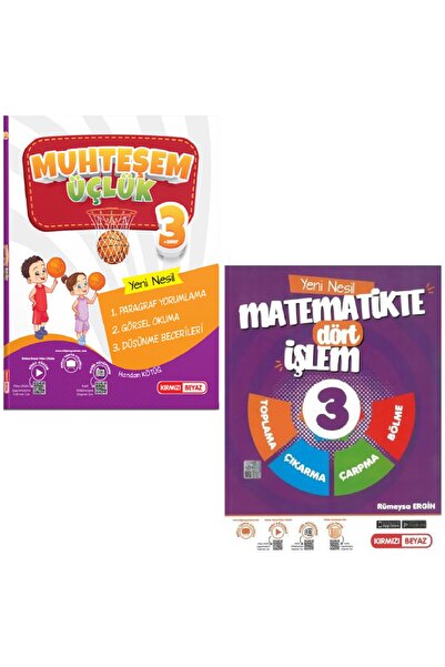 Kırmızı Beyaz Yayınları 3. Sınıf Muhteşem Üçlük (Paragraf, Görsel Okuma, Düşü...