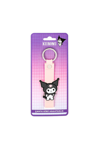 GiFi Breloc cu ornament pentru geantă din silicon cu licență Kuromi și Hello Kitty