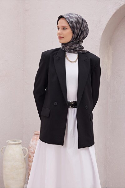 Belli ΜΕΤΑΞΩΤΟ ΦΑΝΕΛΙ ΜΕ ΓΕΩΜΕΤΡΙΚΟ ΣΧΕΔΙΟ 4211D (TWILL) ΜΑΥΡΟ - 54