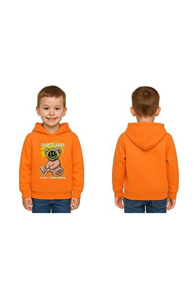 SEDİRLİ Unisex Teddy Bear Bear Printed Children's Swaetshirt Hooded 3 Thread ...