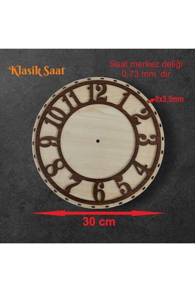 ASUDE HEDİYELİK Ceas clasic IK de 30 cm 1 bucată Tavă din bambus Raddan Placă...