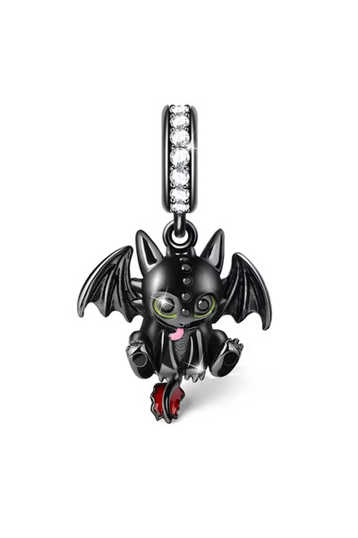 Fubena Black Baby Dragon Dangle Charm