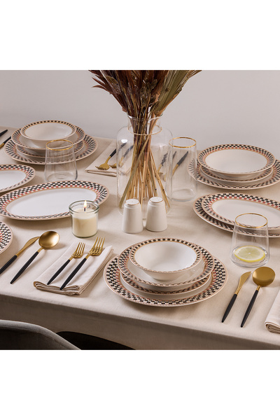 Aryıldız Aline Black 30 Parça 6 Kişilik Yemek Takımı