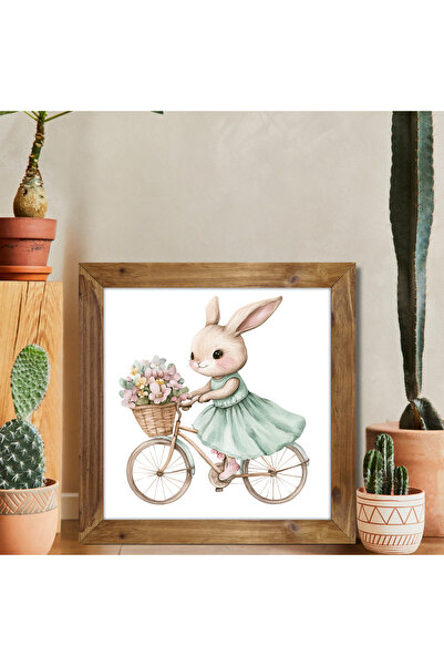 woodhomeworks One Piece Real Wood Framed Decor Pictură pătrată