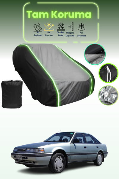 Dokaca Neo غطاء حماية متوافق مع سيارة مازدا 626 3 هاتشباك قماش مجدّل باللون ا...